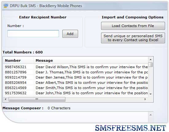 Free SMS Blackberry