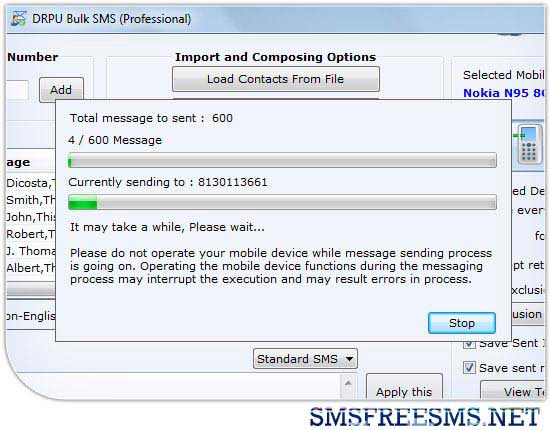 Screenshot of Free SMS GSM Mobile