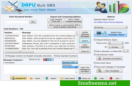 Mobile Messaging Program screenshot