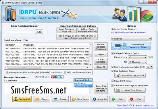 GSM Mobiles Messaging software