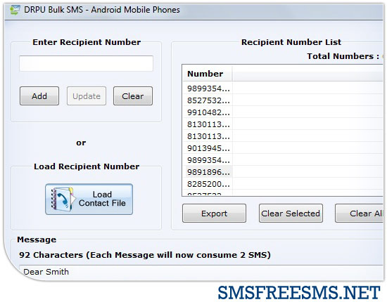SMS software for android mobile phone