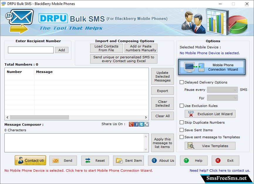 Blackberry Mobile Phone Connection Wizard