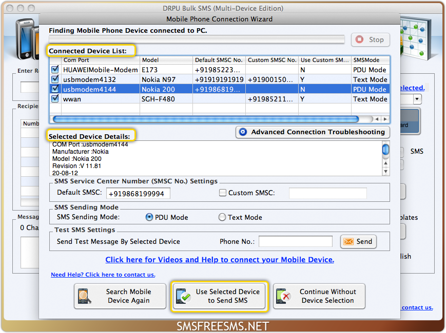 Mac SMS Software (Multi-Device edition)