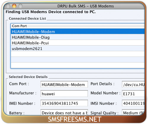 MAC SMS Software for USB Modem